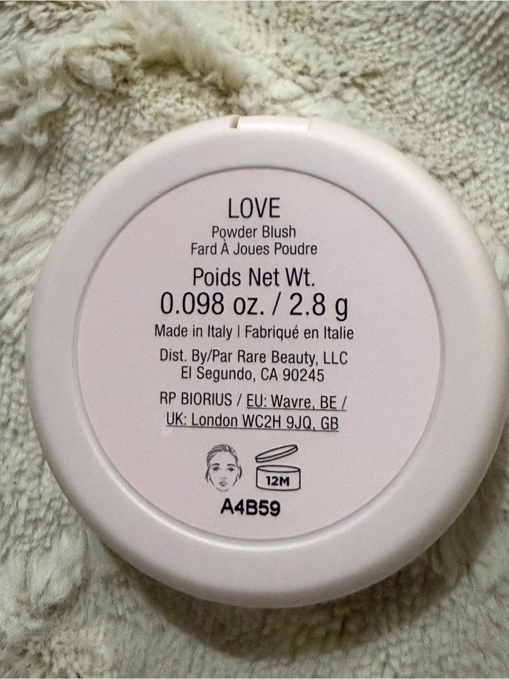 Rare Beauty Soft Pinch Luminous Powder Blush — Love (Warm Rose Coral)